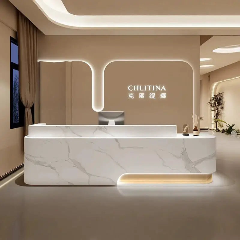 Banque d'Accueil "Le Monarque" – Le Sur-Mesure de Luxe par DeskHarmony