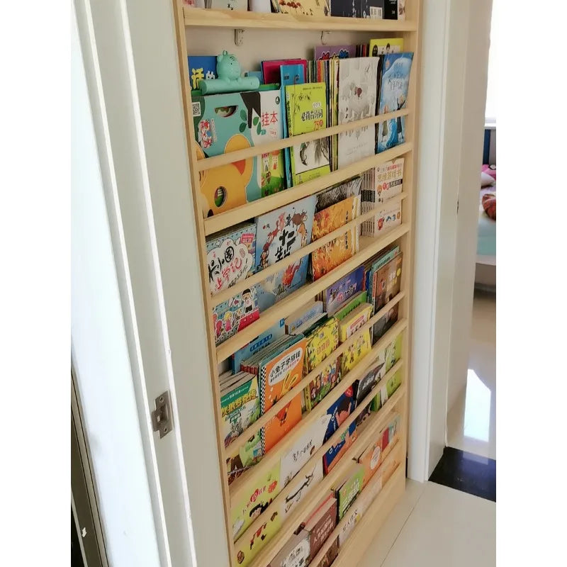 Bibliothèque Verticale Minimaliste DeskHarmony™ – Étagère en Bois Multiniveaux