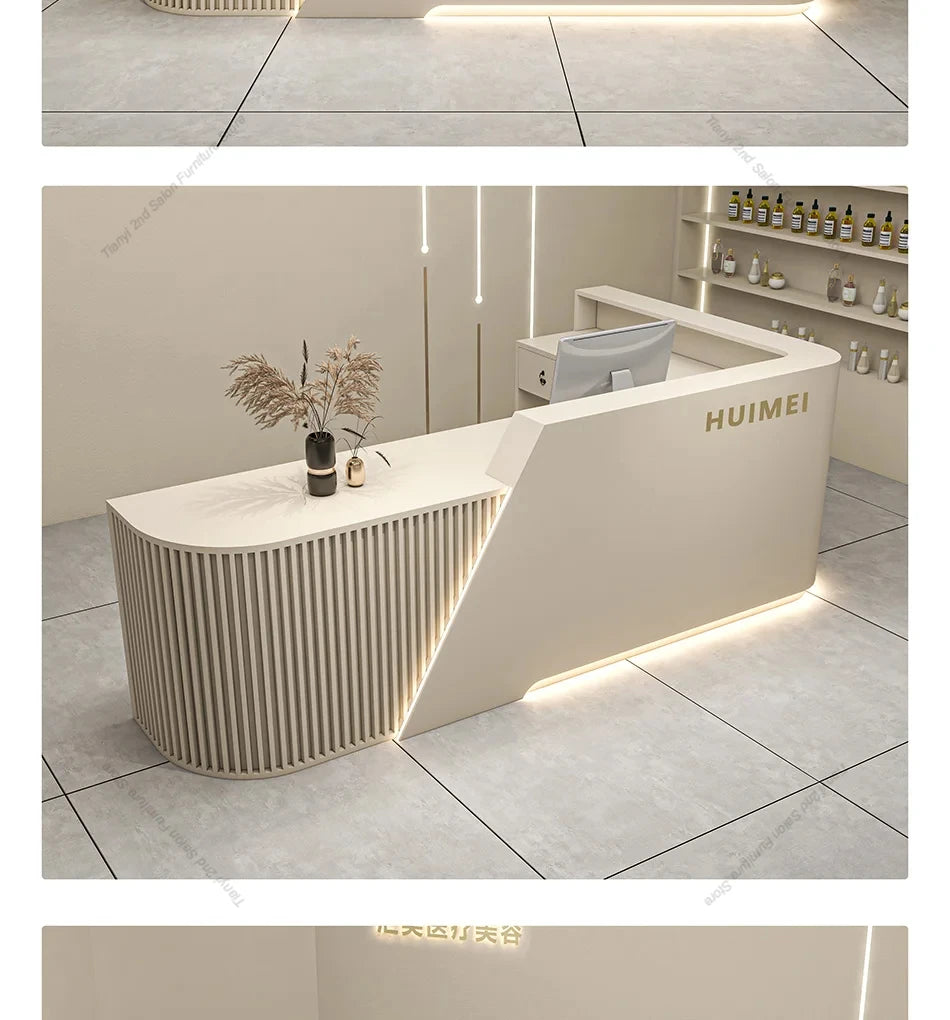 Banque d'Accueil "L'Ambre" – L'Élégance Italienne par DeskHarmony