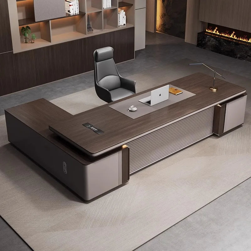 Bureau en L avec Meuble Latéral – Design Moderne & Rangement Intégré – DeskHarmony