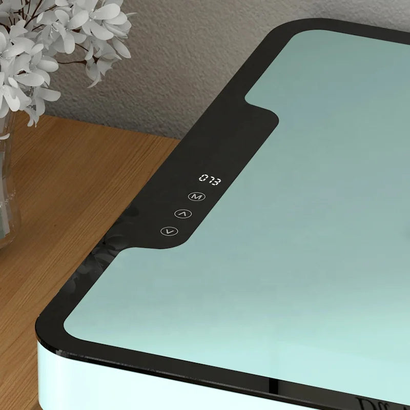 Bureau Assis Debout Électrique 120 cm – Double Moteur & Plateau en Verre avec Chargeur Sans‑Fil