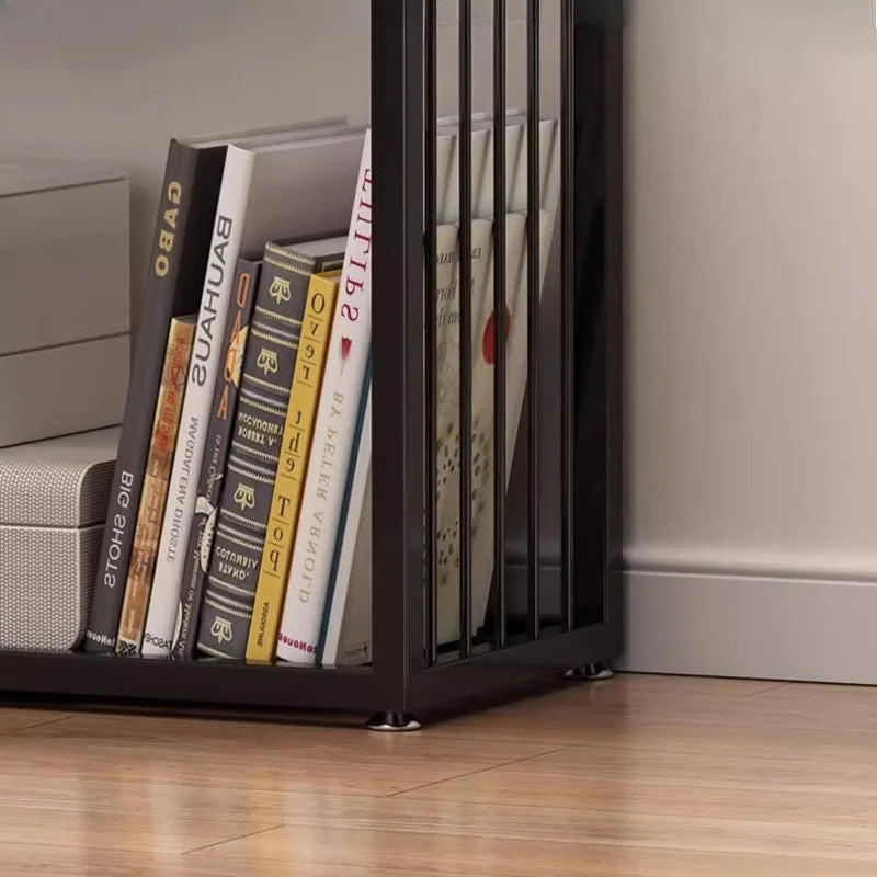 Bibliothèque Métal Minimaliste DeskHarmony™ – Étagère Design Nordique 3 Niveaux