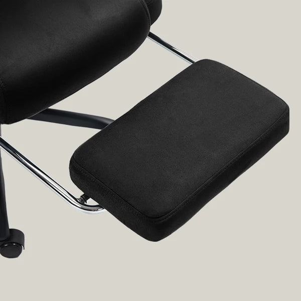 Chaise Bureau & Gaming – Style Sofa, Suédine Douce & Repose‑Pieds Intégré