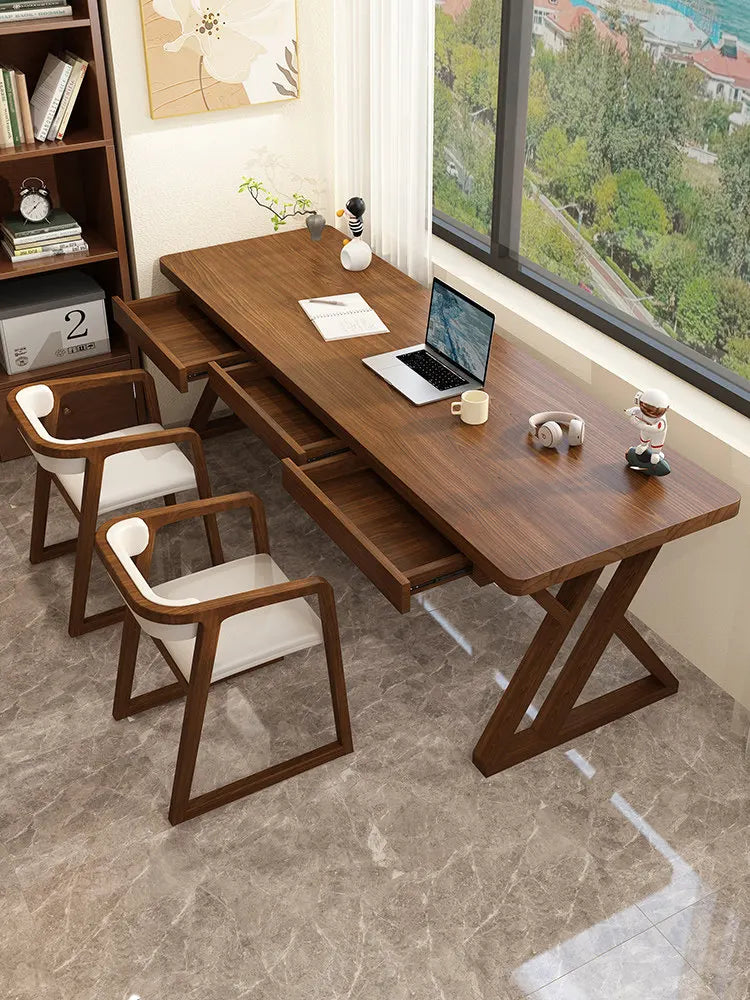 Bureau Double "Z-Line" – L'Élégance Linéaire par DeskHarmony