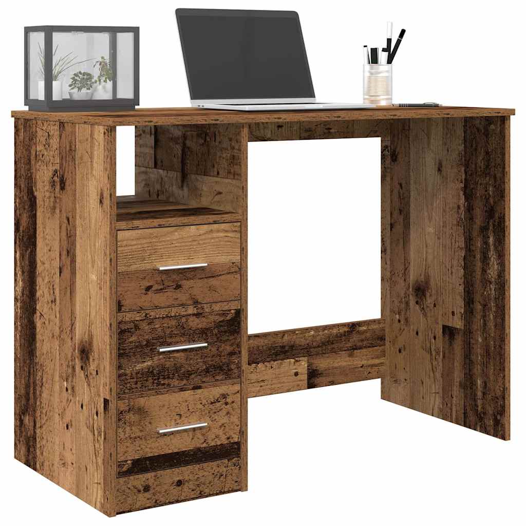 Bureau Compact avec Tiroirs 102 cm – Design Moderne & Rangement Intégré | DeskHarmony