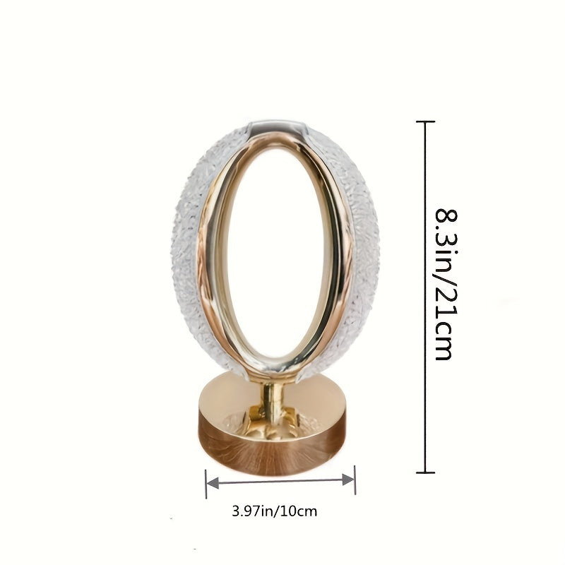 Lampe Cristal d’Ambiance pour Bureau – Tactile, Rechargeable, Lumière Ajustable & Design Moderne